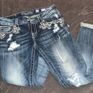 MissMe Signature Ankle Skinny Ripped Jeans